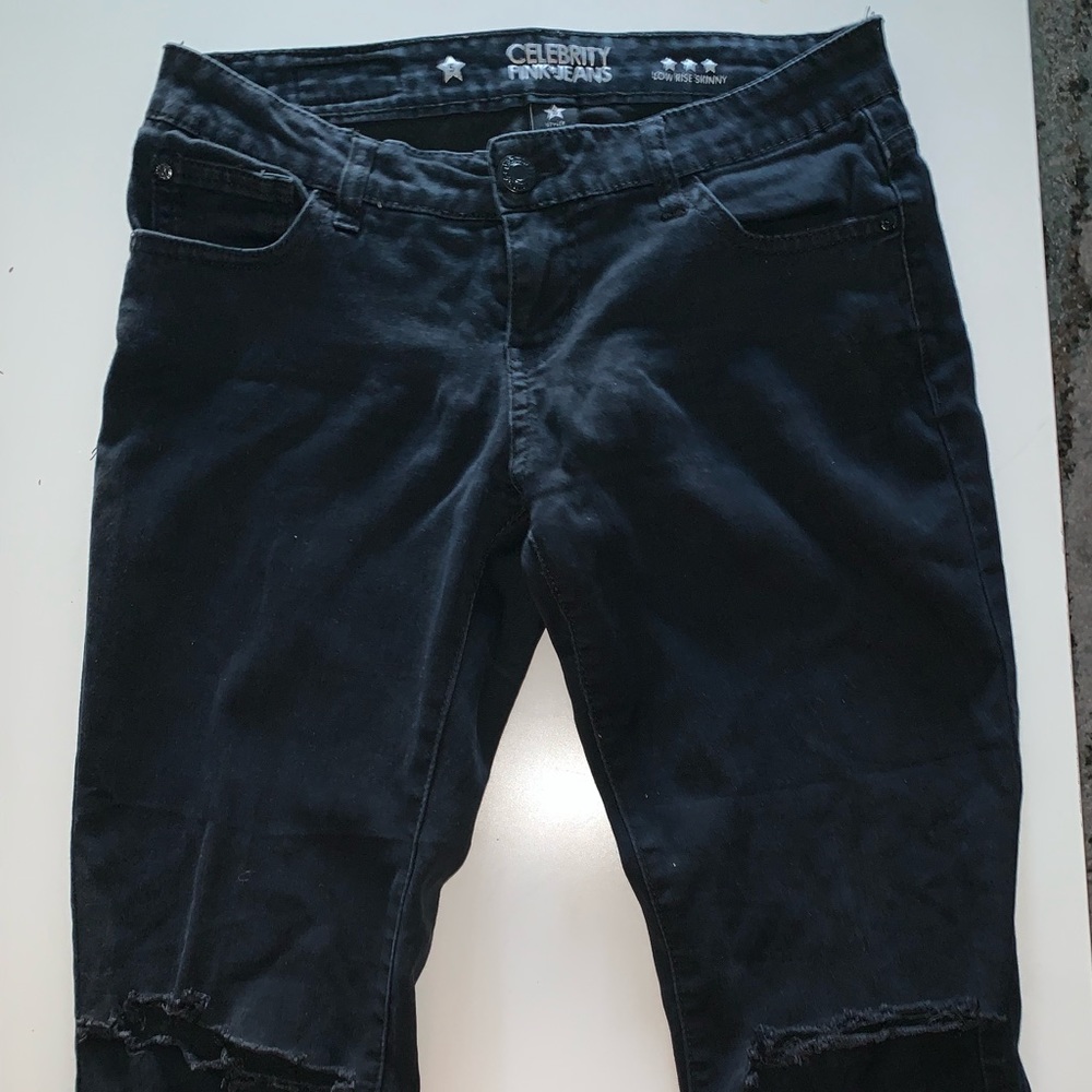Black Distressed Jeans